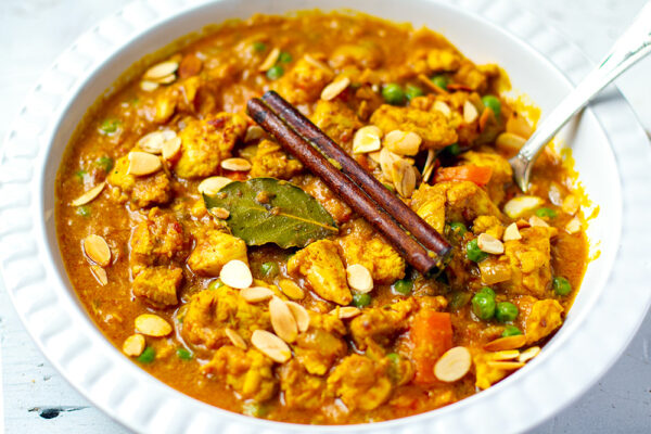 Chicken Korma Curry with banana