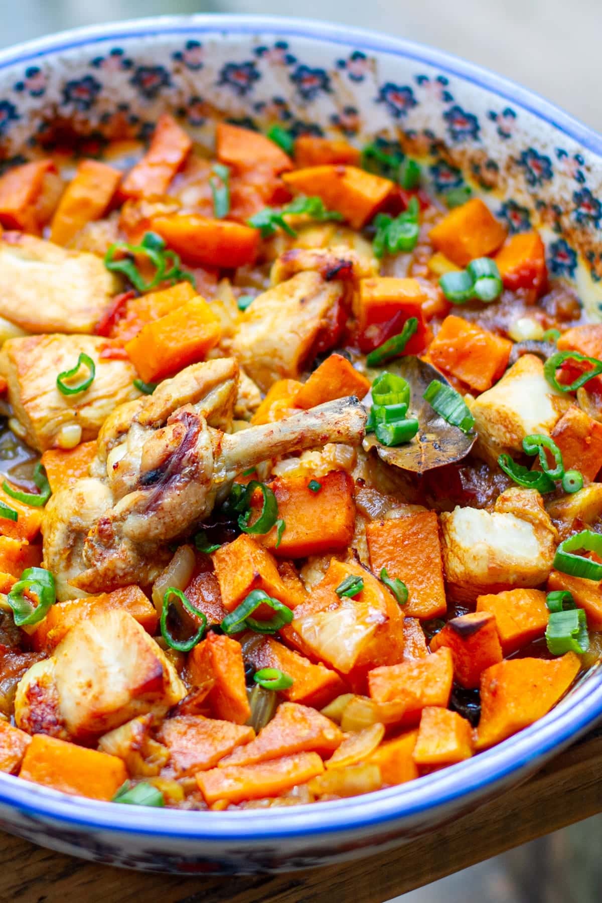 Chicken Sweet Potato Bake with Olives & Lemon