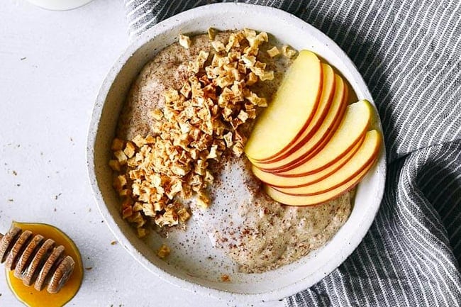 Paleo apple cinnamon hot cereal