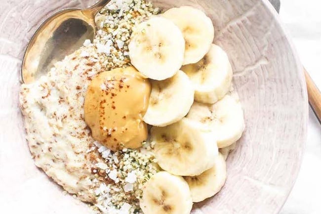 Paleo oatmeal with banana