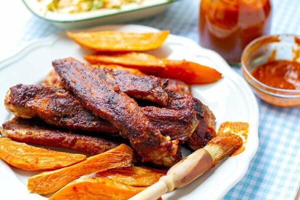 Paleo Pork Ribs Oven Roasted With Sides