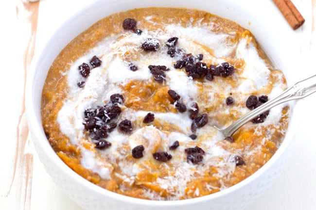 Pumpkin Paleo oatmeal porridge