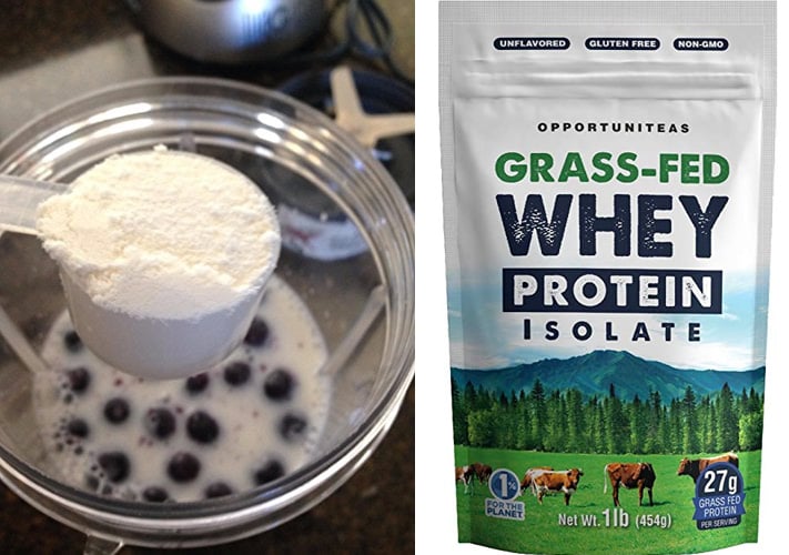 Whey protein powder grass-fed