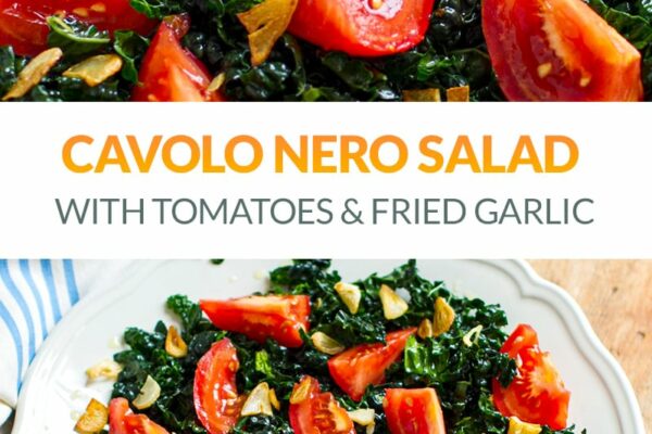 Cavolo Nero Salad With Tomatoes & Fried Garlic