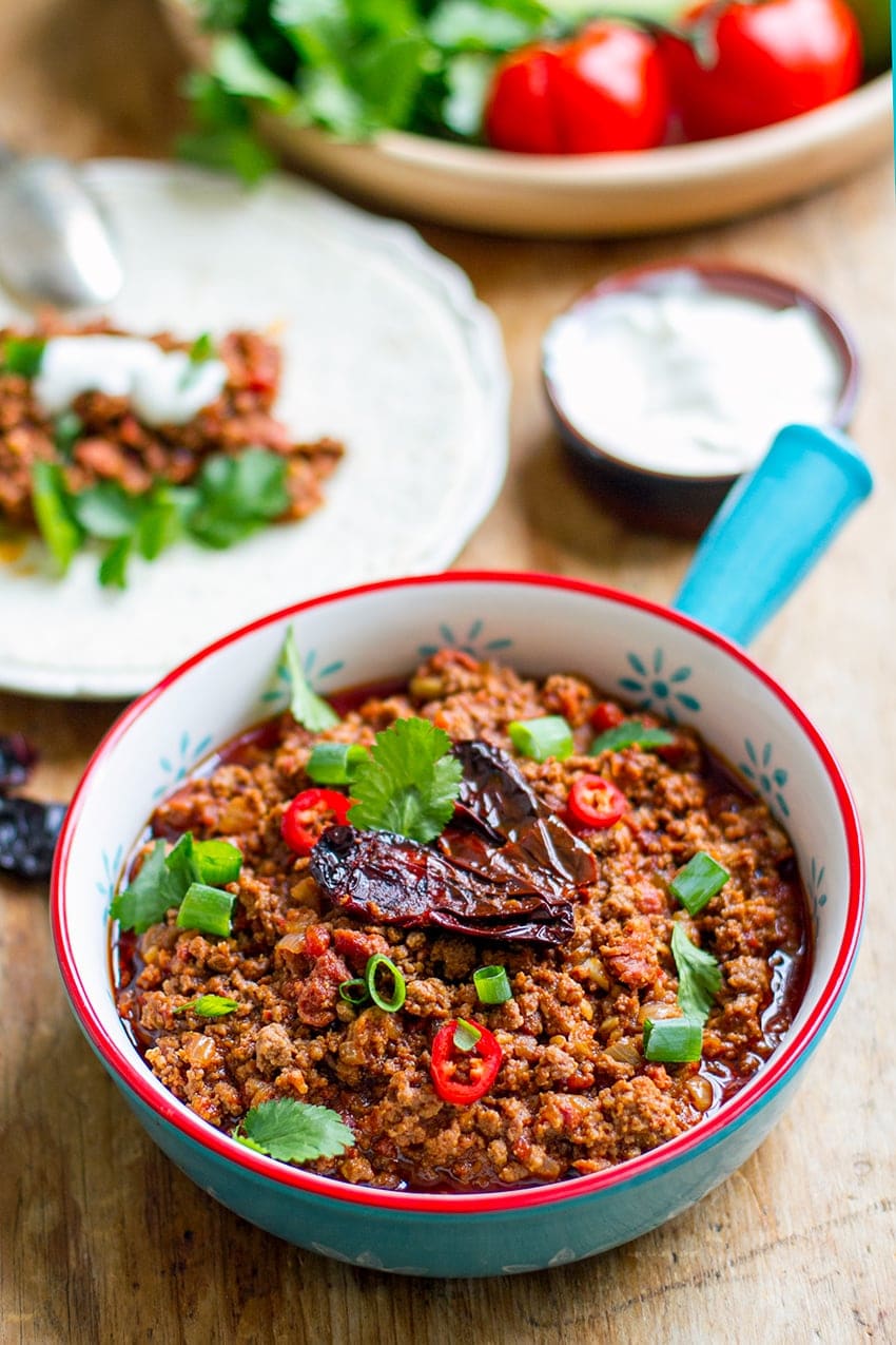 Paleo Chili Con Carne With Chorizo & Chipotle