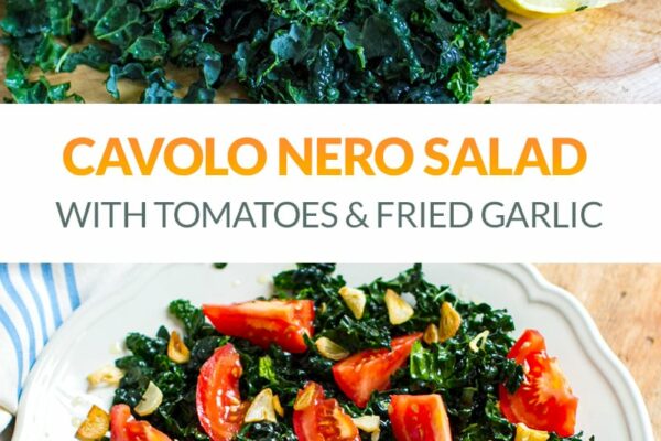 Cavolo Nero Salad With Tomatoes & Fried Garlic Oil