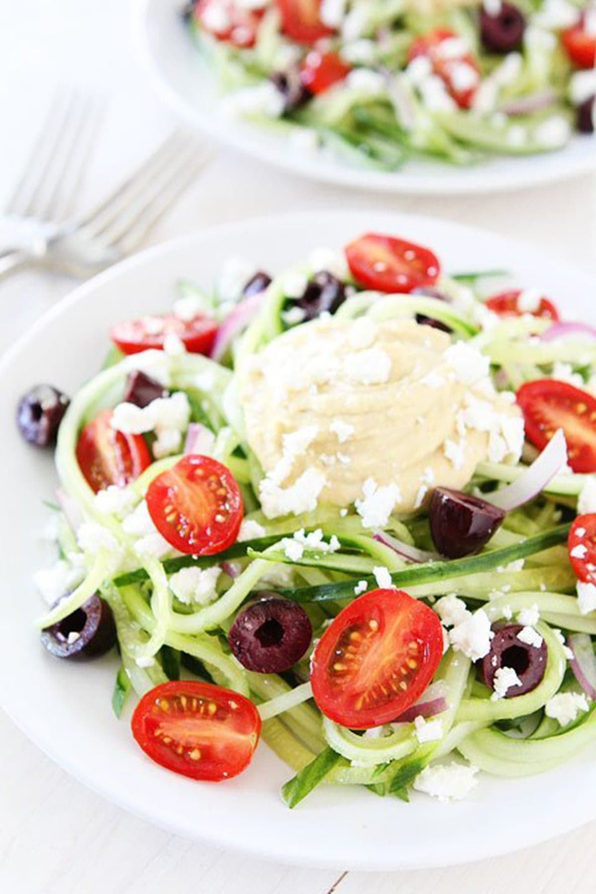 Greek Salad With Cucumber Noodles
