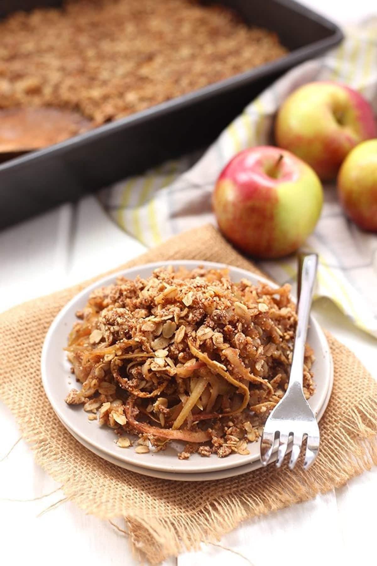 Spiralized Apple Crumble