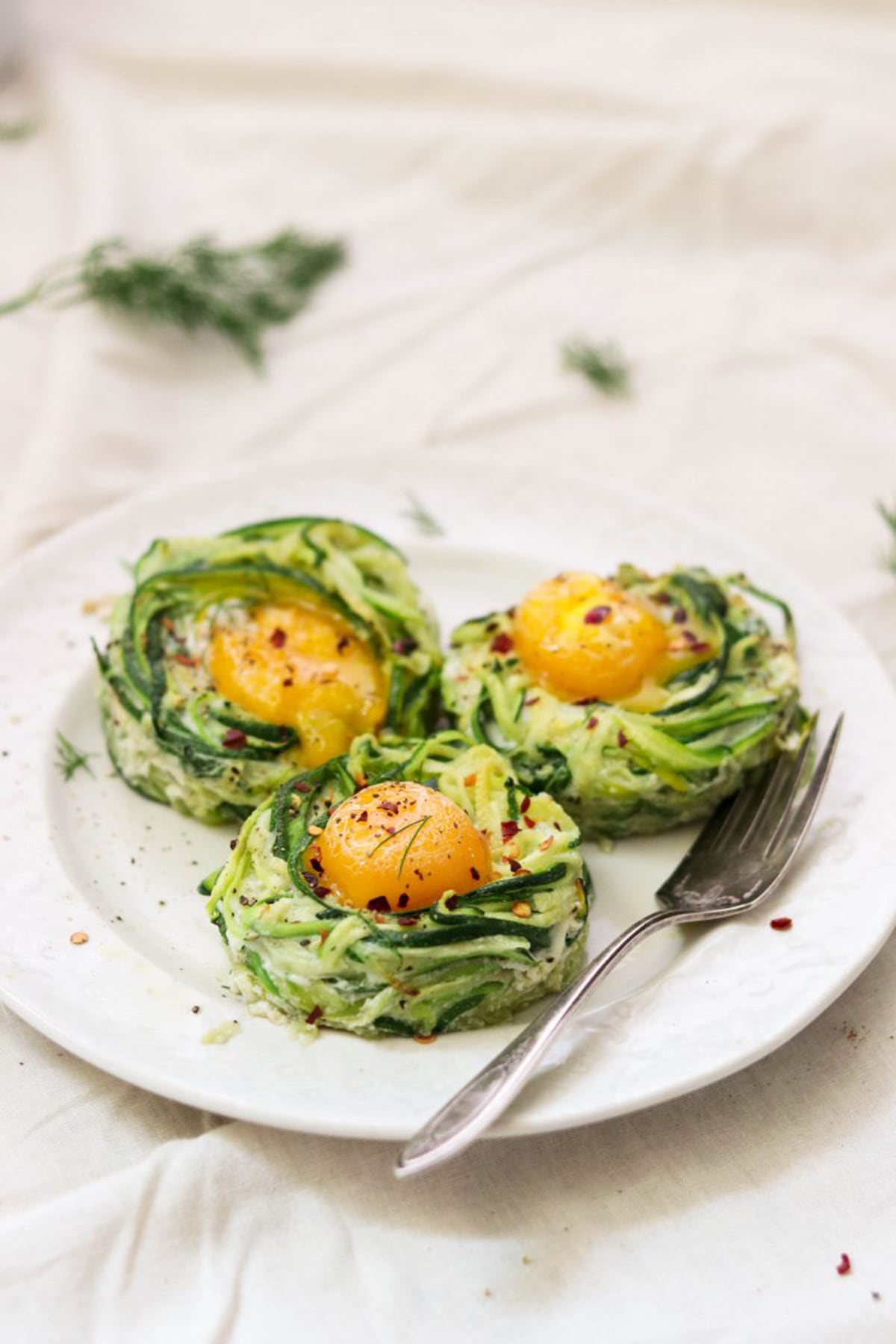 Zucchini Noodles Egg Nests