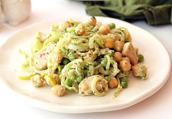 Best spiralizer recipes: zucchini chickpea pasta