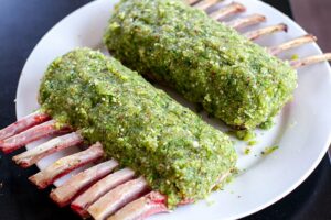 Herb crusted rack of lamb