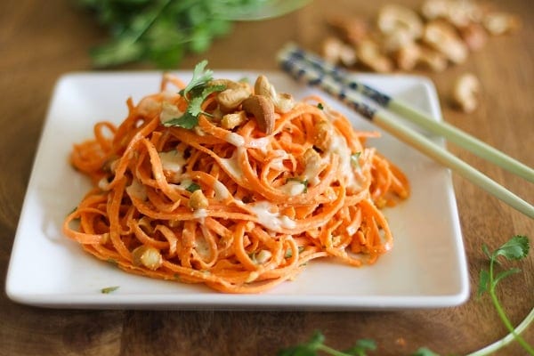 Spiralized carrot salad