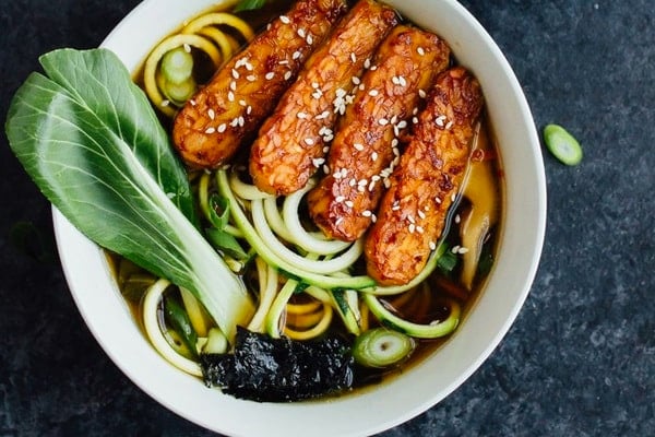 Zucchini noodle ramen