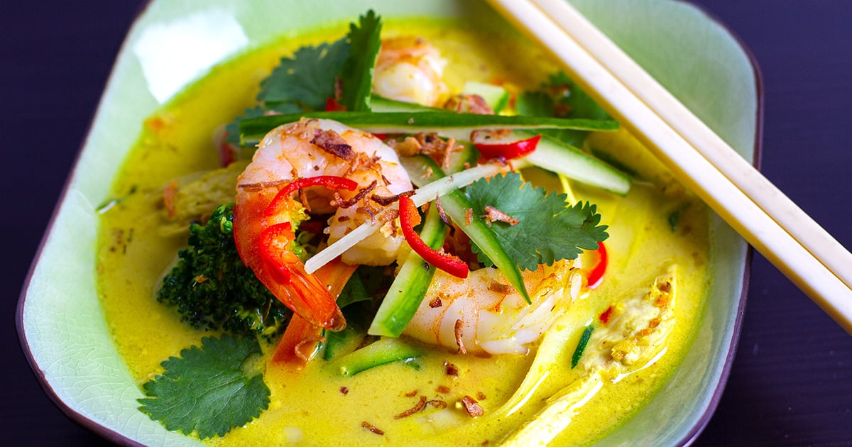 Chicken & Prawn Laksa (Paleo, Gluten-Free) -