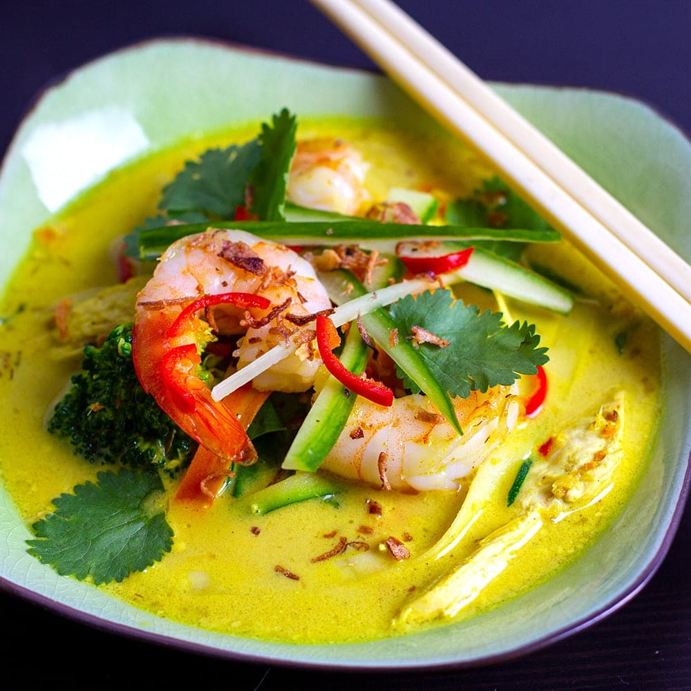 Chicken & Prawn Thai Laksa (Paleo, Keto)