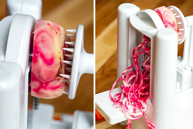 How to spiralize beets