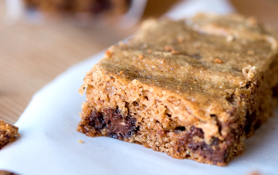 Paleo banana almond butter slice