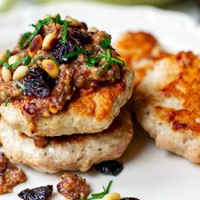 Ground Turkey Patties With Cranberry & Pine Nut Pesto