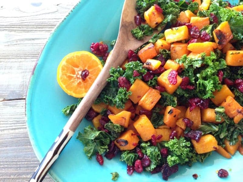 Kale Butternut Squash Winter Salad 