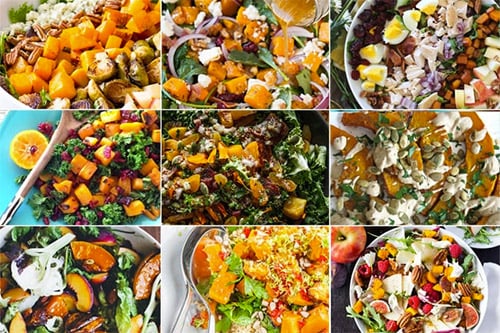 Healthy pumpkin salads