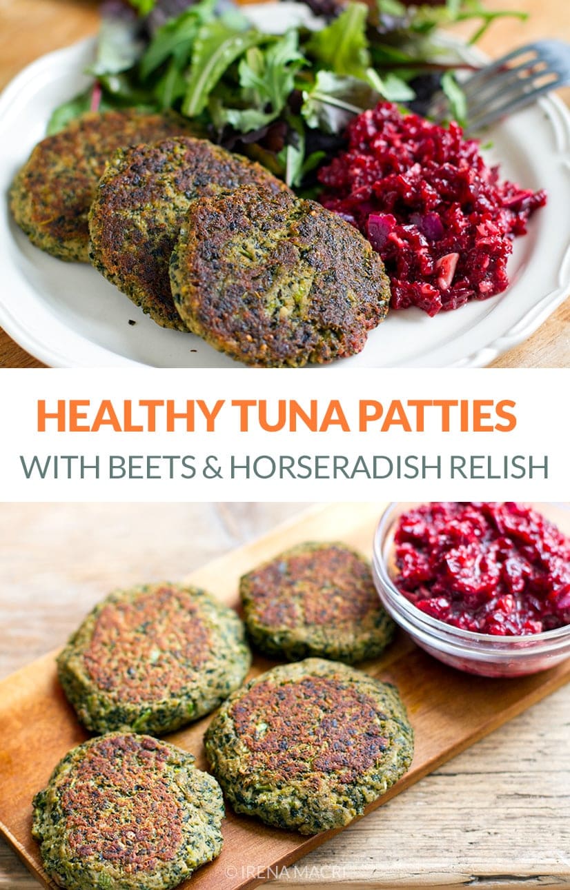 Healthy Tuna Patties With Added Kale & Beet Horseradish Relish (AIP, Paleo, Gluten-free, Whole30)