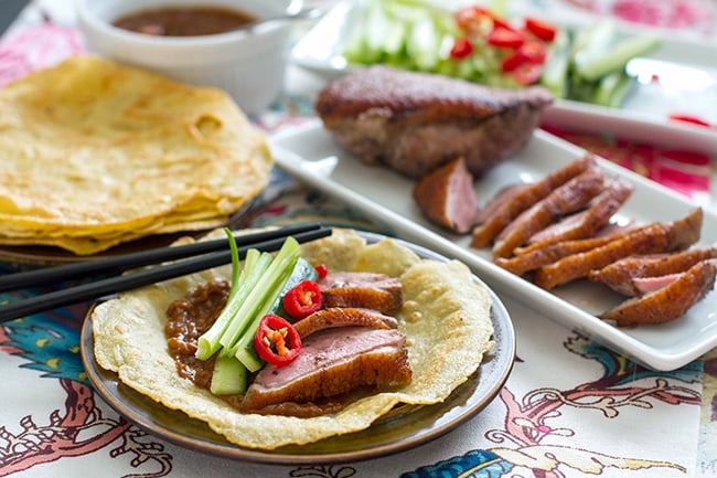 Paleo duck pancakes