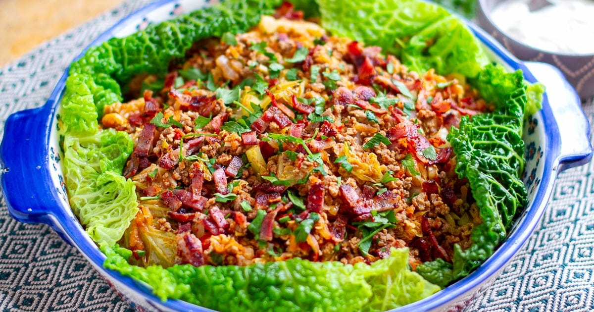 Unstuffed Cabbage Rolls With Crispy Bacon