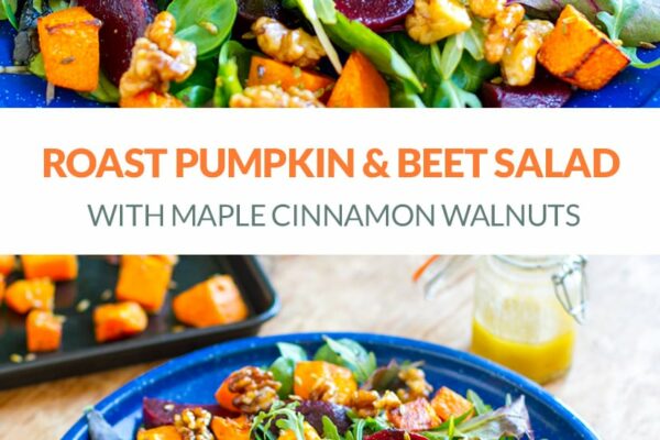 Roast Pumpkin & Beet Salad With Maple Walnuts
