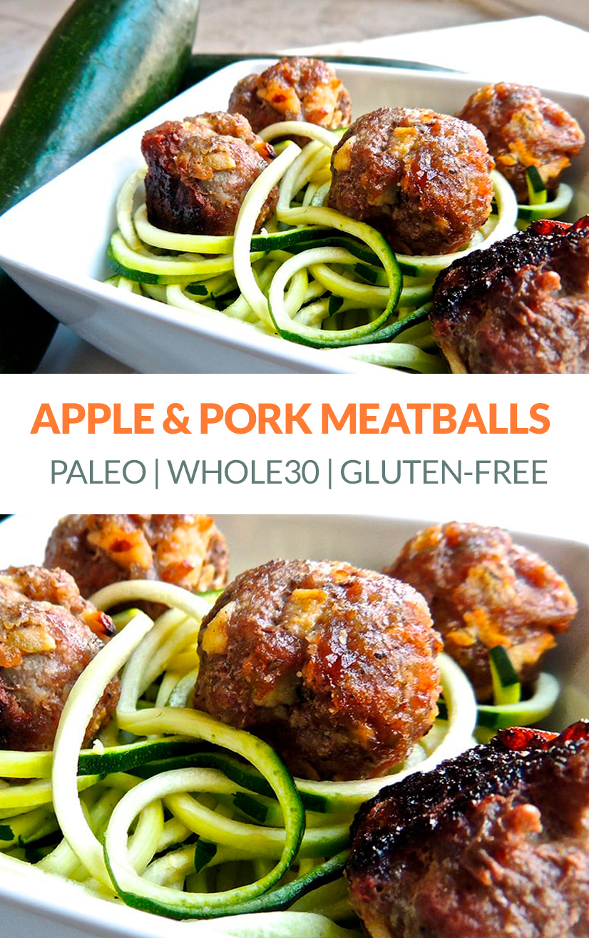 Baked Pork & Apple Meatballs