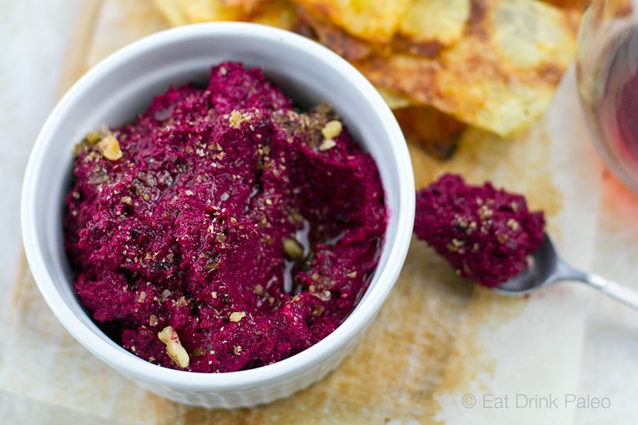 Beetroot Walnut & Prune Dip - Paleo, Gluten-free, Dairy-free