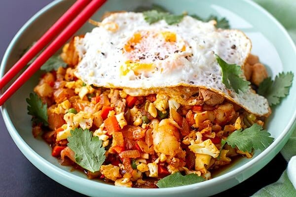 Paleo Fried Cauliflower Rice - Nasi Goreng