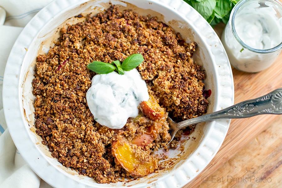 Paleo Peach Crisp - gluten and grain-free crumble recipe that everyone will enjoy.