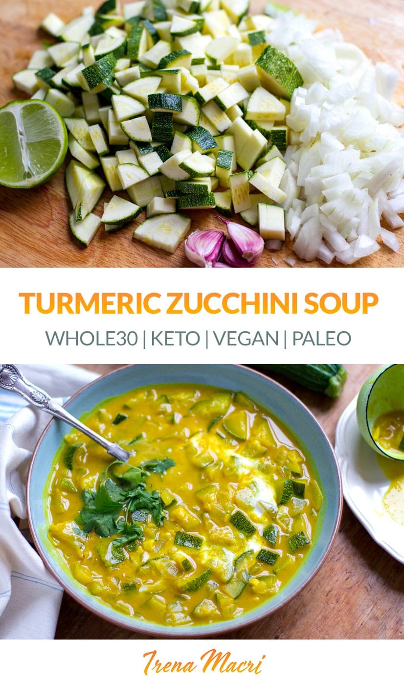 Turmeric Zucchini Soup (Paleo, Vegan, Keto)