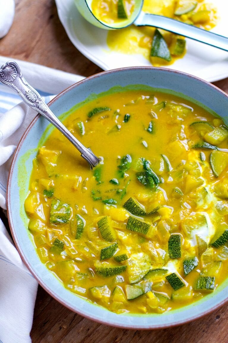 Turmeric Zucchini Soup (Paleo, Vegan, Keto, Whole30)