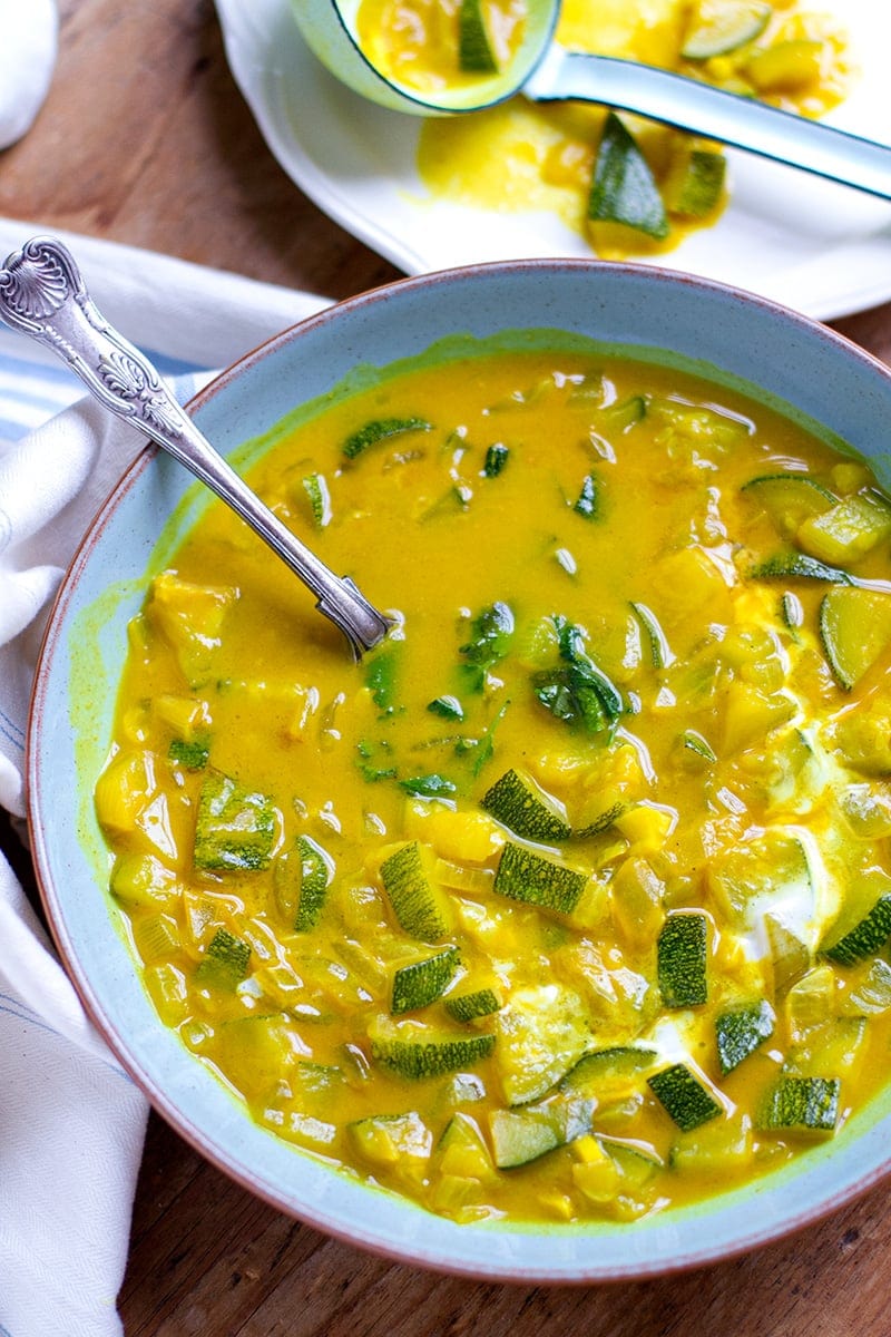 Turmeric Zucchini Soup (Vegan, Paleo, Keto)