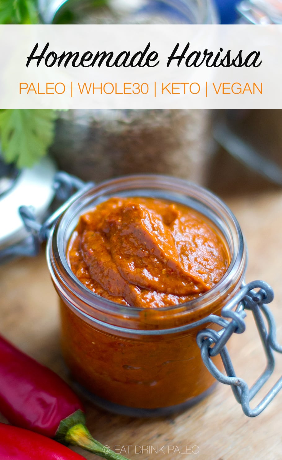 Quick & Easy Homemade Harissa (Paleo, Vegan, Whole30, Keto)