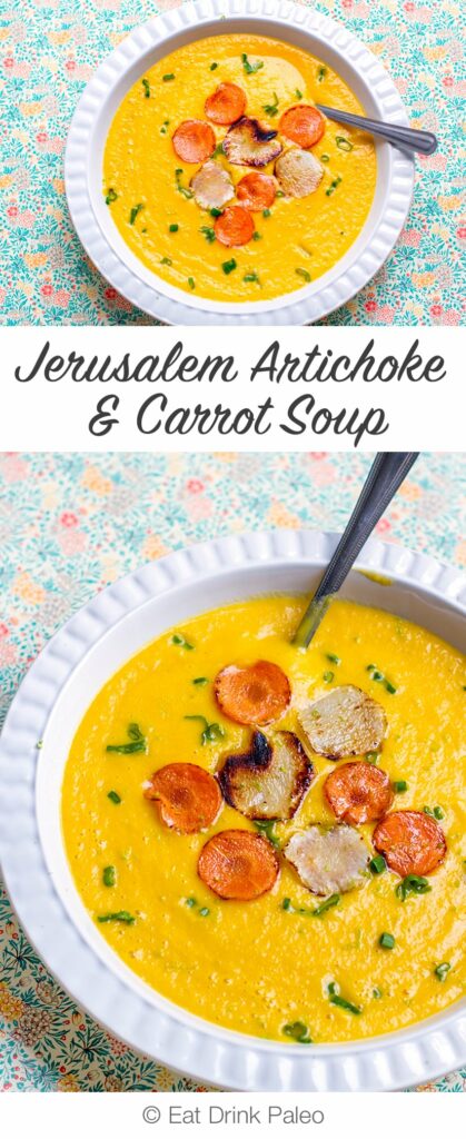 Jerusalem Artichoke & Carrot Soup - dairy-free, paleo, gluten-free, vegan friendly