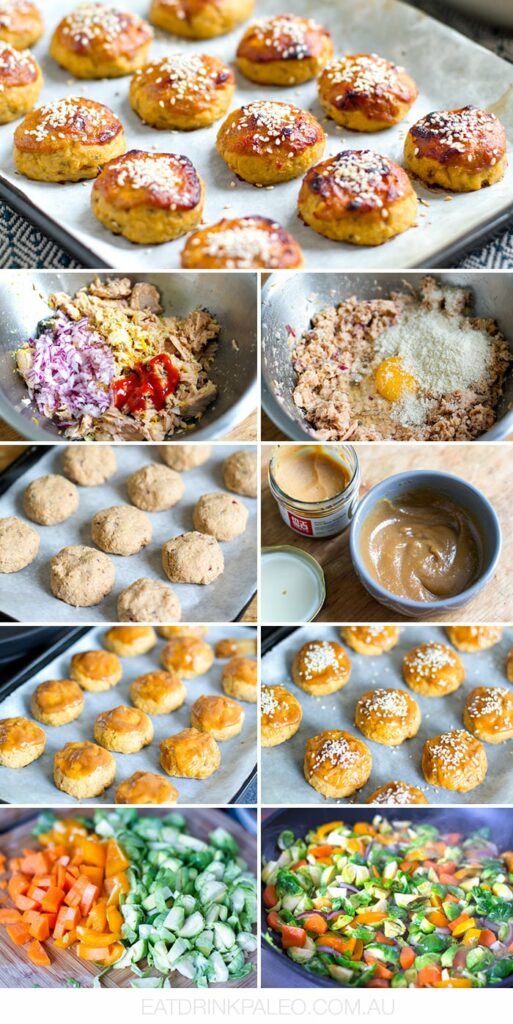 Baked Salmon Balls With Miso Honey Glaze - Step by step
