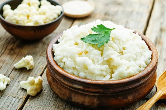 Cauliflower rice with bone broth