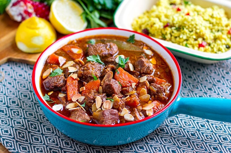 Moroccan Apricot Lamb Casserole - Slow Cooker Recipe (Paleo, Gluten-free, Dairy-free)