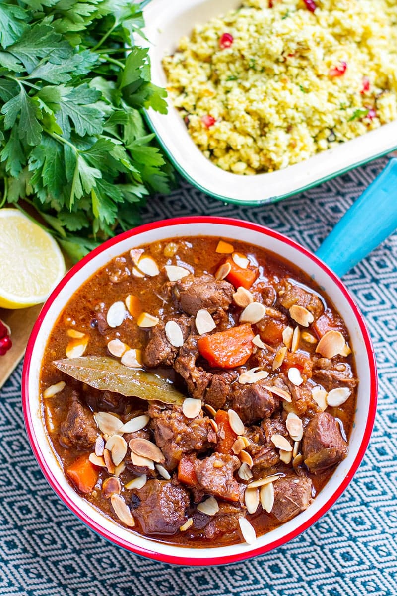 Moroccan lamb casserole, slow cooker recipe 