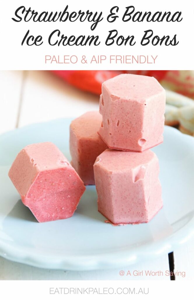 Paleo Strawberry Ice Cream Bon Bons (AIP)