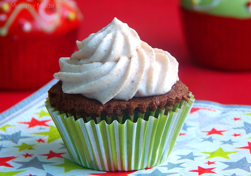 Paleo Gingerbread Cupcakes (Nut-free, gluten-free)