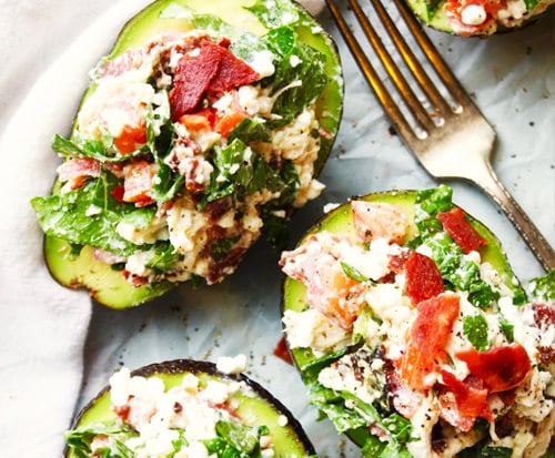 BLT Chicken Stuffed Avocados