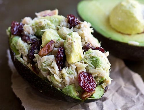 Tart Cherry Tuna Stuffed Avocados