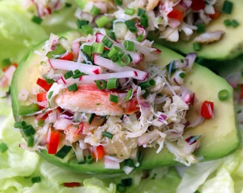 Crab Salad Stuffed Avocados