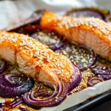 Orange teriyaki salmon