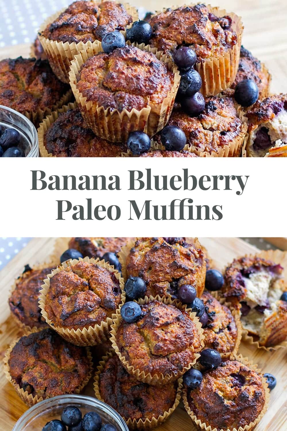 Paleo Banana Blueberry Muffins