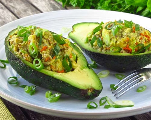 Sardine stuffed avocados