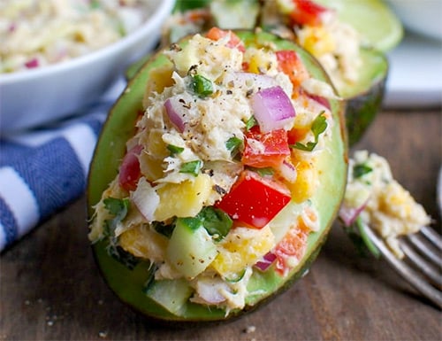 Tropical Tuna Stuffed Avocado